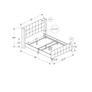  Monarch I 6042Q Queen Bed - Pink Velvet with Chrome Metal Legs IMAGE 4