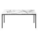  Monarch I 7892P 3Pcs Occasional Table Set - White Marble/Black Metal IMAGE 4