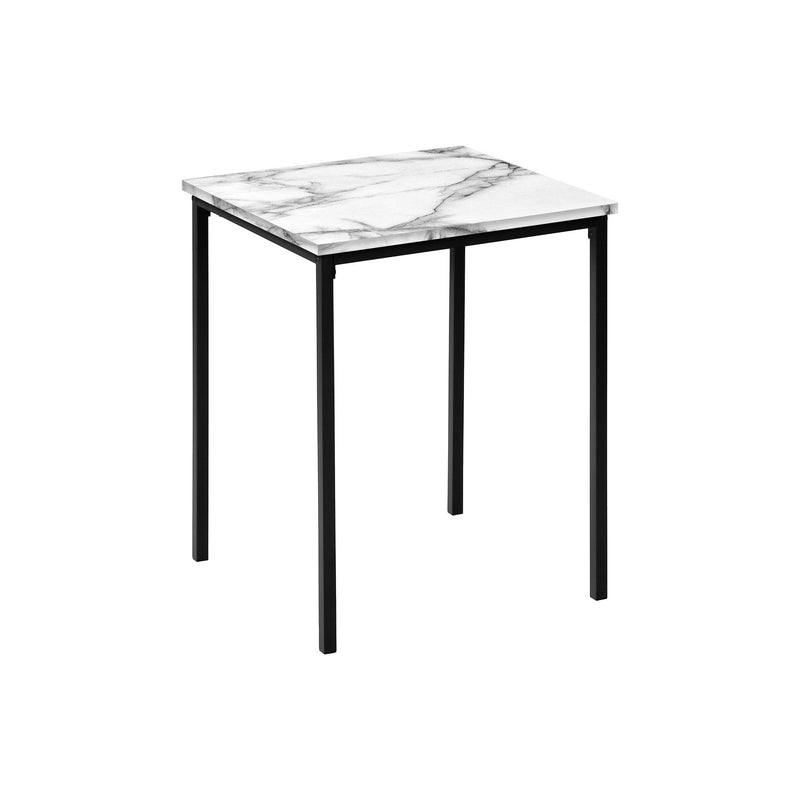  Monarch I 7892P 3Pcs Occasional Table Set - White Marble/Black Metal IMAGE 6