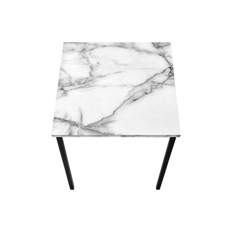  Monarch I 7892P 3Pcs Occasional Table Set - White Marble/Black Metal IMAGE 8