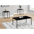  Monarch I 7894P 3Pcs Occasional Table Set - Black/Black Metal IMAGE 1