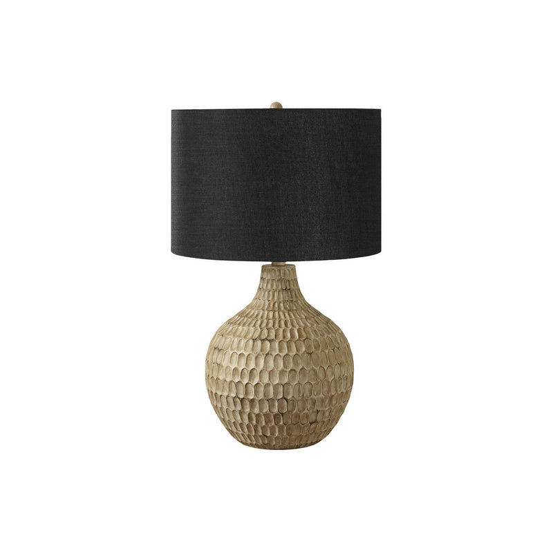  Monarch I 9606 25"H Table Lamp - Brown Resin/Black Shade IMAGE 3