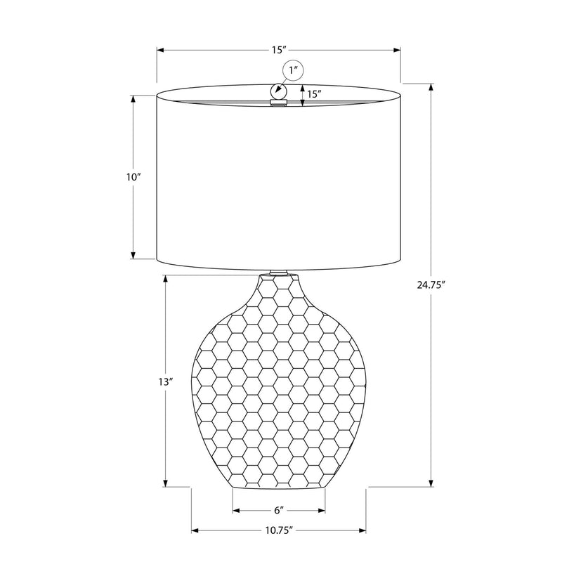  Monarch I 9606 25"H Table Lamp - Brown Resin/Black Shade IMAGE 7