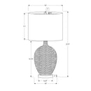  Monarch I 9607 28"H Table Lamp - Cream Ceramic/Ivory Shade IMAGE 7