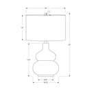  Monarch I 9608 25"H Table Lamp - Cream Ceramic/Ivory Shade IMAGE 7