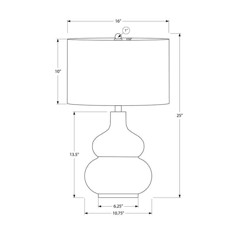  Monarch I 9608 25"H Table Lamp - Cream Ceramic/Ivory Shade IMAGE 7