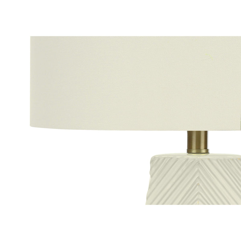  Monarch I 9614 29"H Table Lamp - White Ceramic/Ivory Shade IMAGE 4