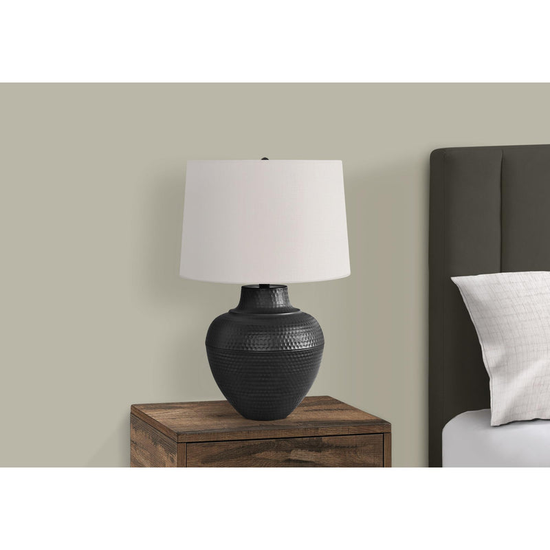  Monarch I 9615 26"H Table Lamp - Black Metal/Ivory Shade IMAGE 2