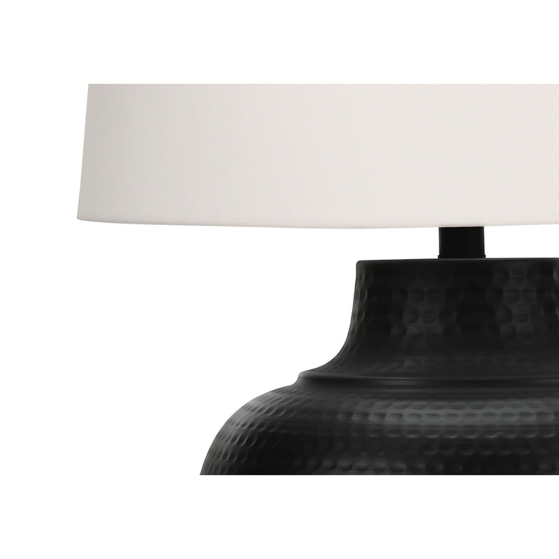 Monarch I 9615 26"H Table Lamp - Black Metal/Ivory Shade IMAGE 4