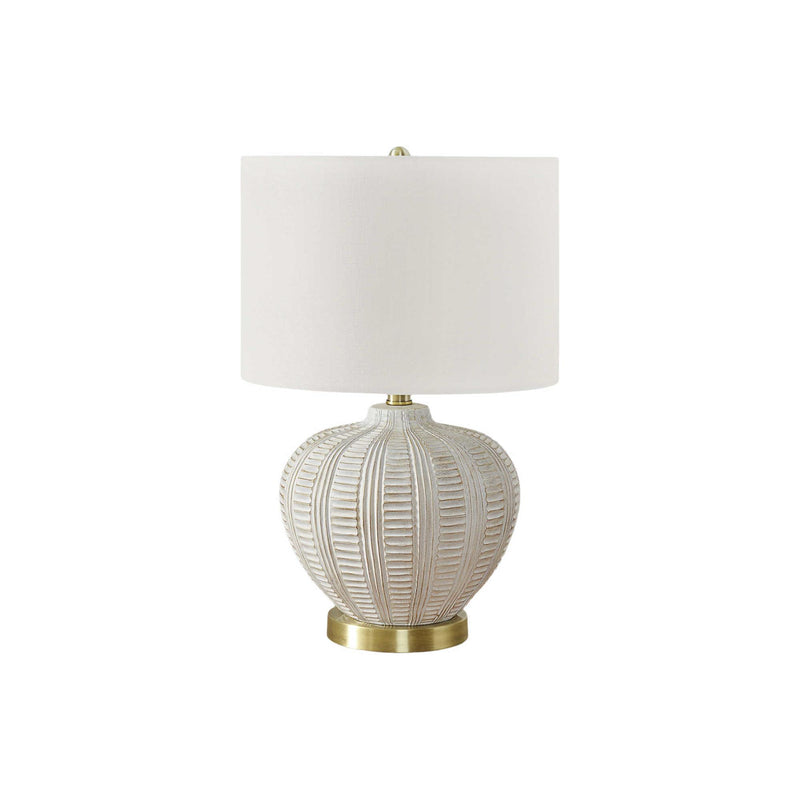  Monarch I 9617 21"H Table Lamp - Cream Resin/Ivory Shade IMAGE 3