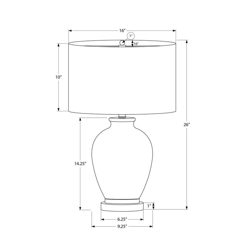  Monarch I 9625 26"H Table Lamp - Cream Ceramic/Ivory Shade IMAGE 7