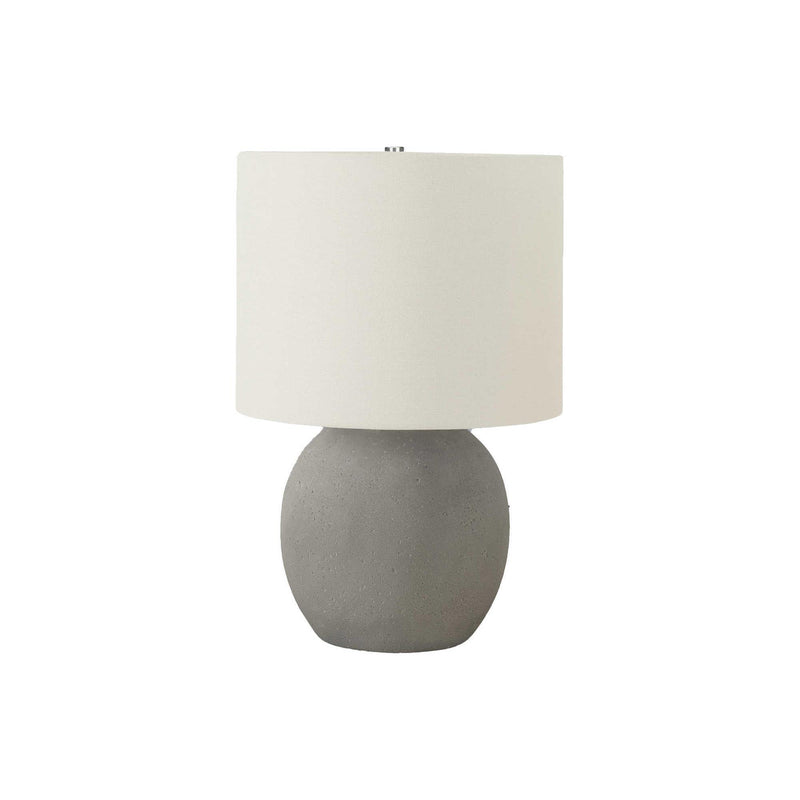  Monarch I 9626 20"H Table Lamp - Grey Concrete/Ivory Shade IMAGE 3