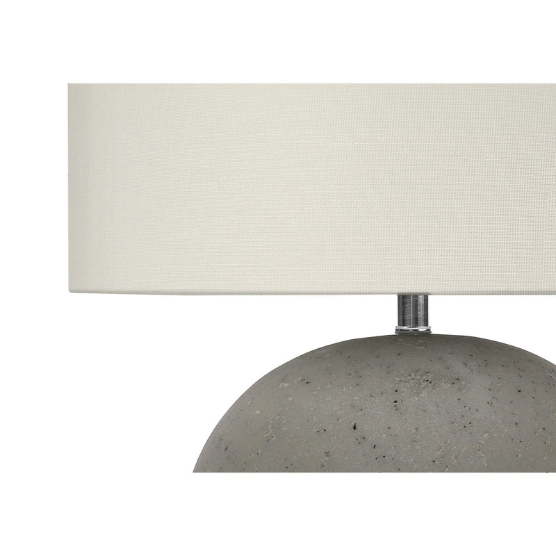  Monarch I 9626 20"H Table Lamp - Grey Concrete/Ivory Shade IMAGE 4