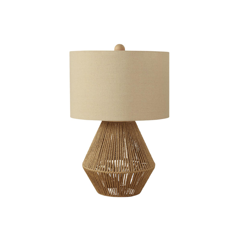  Monarch I 9628 22"H Table Lamp - Brown Rope/Beige Shade IMAGE 3
