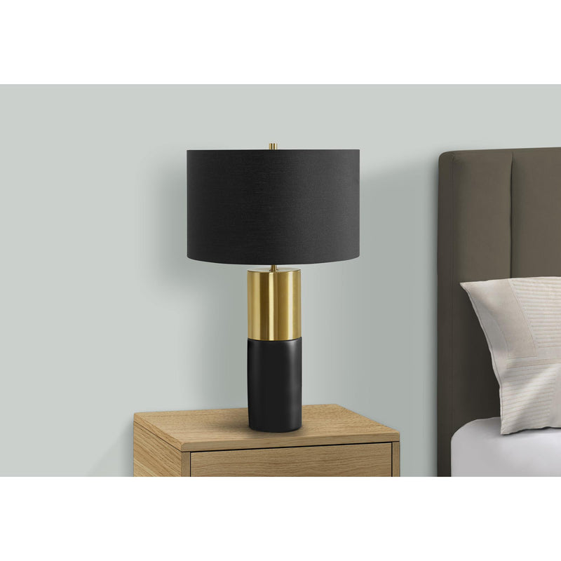  Monarch I 9629 25"H Table Lamp - Black Concrete/Black Shade IMAGE 2