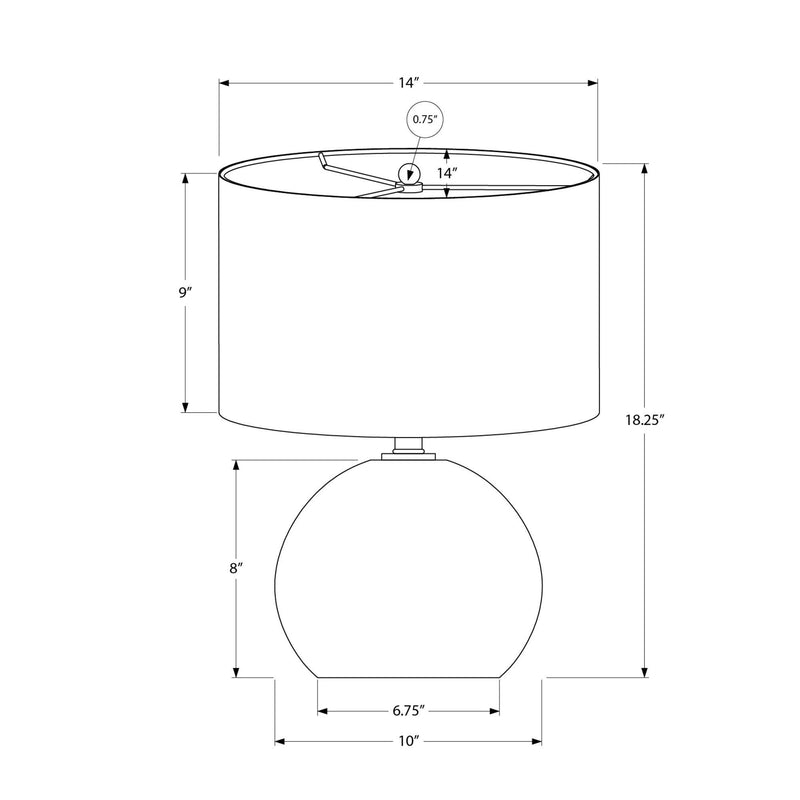  Monarch I 9630 18"H Table Lamp - Cream Ceramic/Ivory Shade IMAGE 7