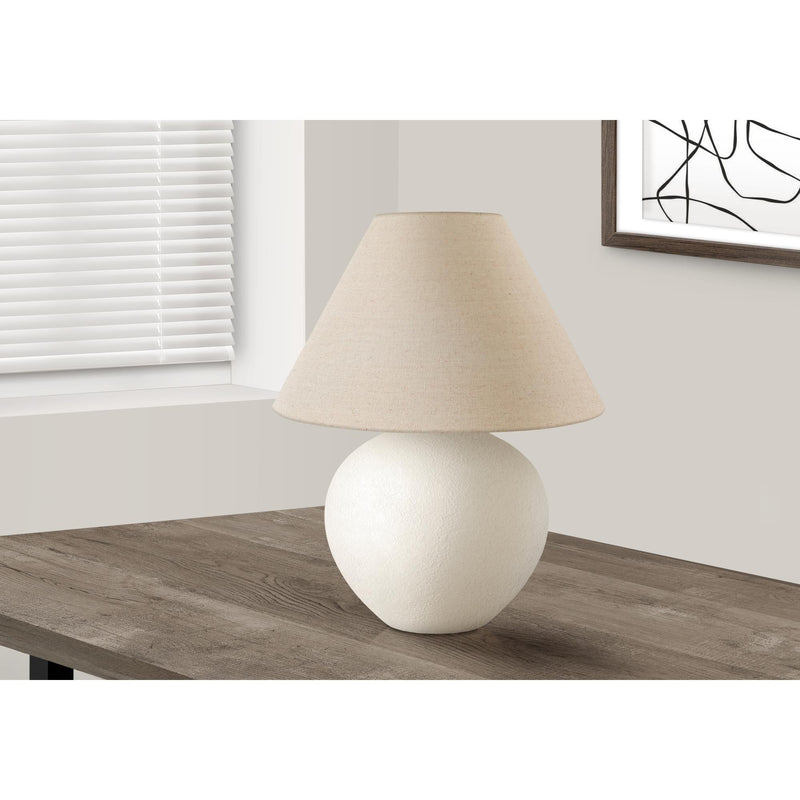  Monarch I 9631 16"H Table Lamp - Cream Ceramic/Beige Shade IMAGE 1