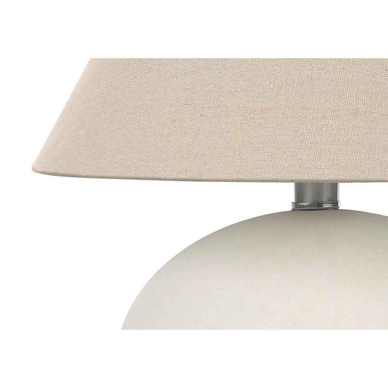  Monarch I 9631 16"H Table Lamp - Cream Ceramic/Beige Shade IMAGE 4