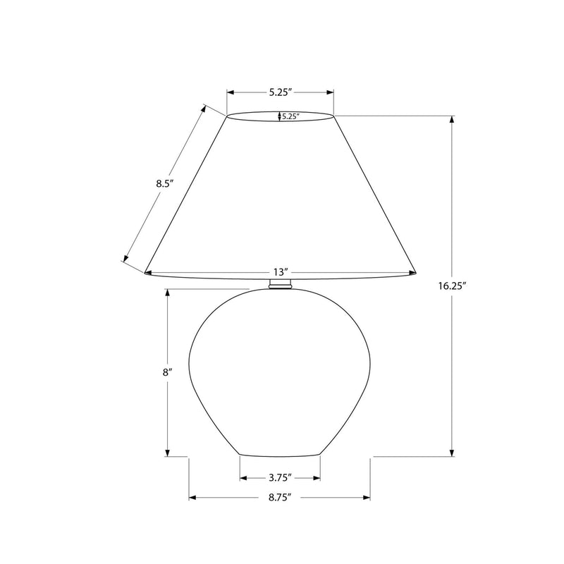  Monarch I 9631 16"H Table Lamp - Cream Ceramic/Beige Shade IMAGE 6