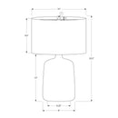  Monarch I 9635 24"H Table Lamp - Black Ceramic/Beige Shade IMAGE 7