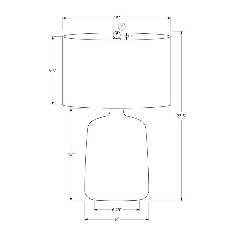  Monarch I 9635 24"H Table Lamp - Black Ceramic/Beige Shade IMAGE 7