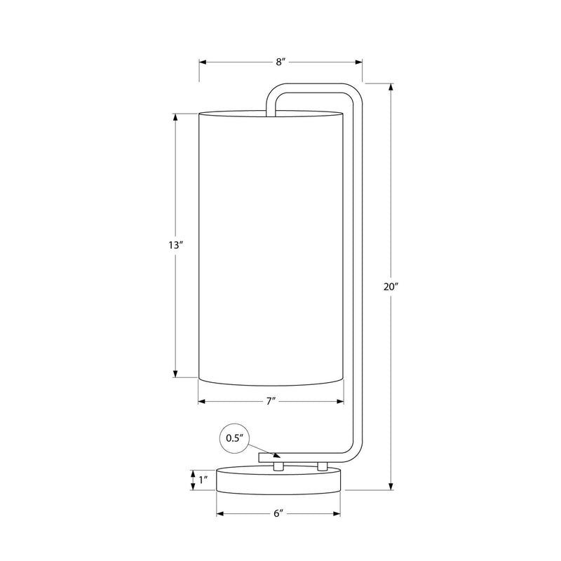  Monarch I 9636 20"H Table Lamp - White Marble/Ivory Shade IMAGE 6