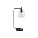  Monarch I 9637 20"H Table Lamp - Black Metal/Glass Shade/Usb IMAGE 3