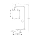  Monarch I 9637 20"H Table Lamp - Black Metal/Glass Shade/Usb IMAGE 6