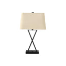  Monarch I 9638 25"H Table Lamp - Black Metal/Beige Shade/Usb IMAGE 3