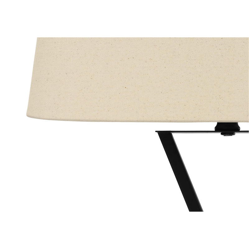  Monarch I 9638 25"H Table Lamp - Black Metal/Beige Shade/Usb IMAGE 4