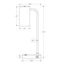  Monarch I 9645 18"H Table Lamp - Grey Metal/Grey Shade/Usb IMAGE 6