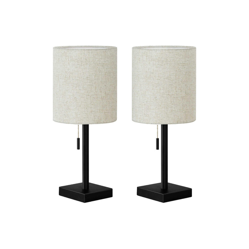  Monarch I 9650 17"H Table Lamp - Black Metal/ Beige /Usb IMAGE 3