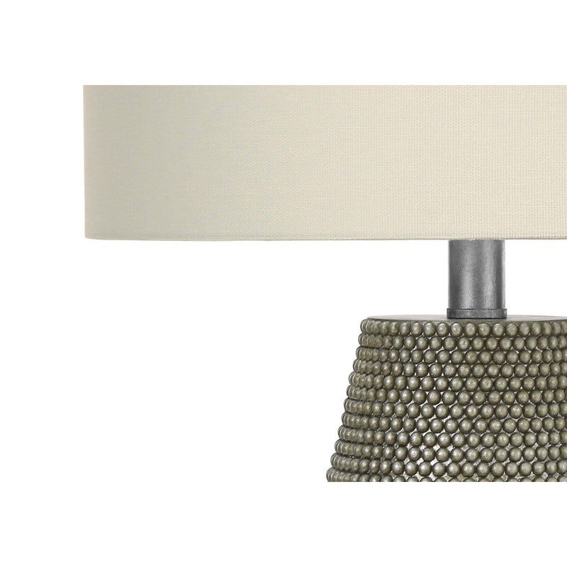  Monarch I 9654 24"H Table Lamp - Grey Resin/Ivory Shade IMAGE 4