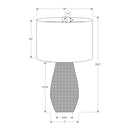  Monarch I 9654 24"H Table Lamp - Grey Resin/Ivory Shade IMAGE 7