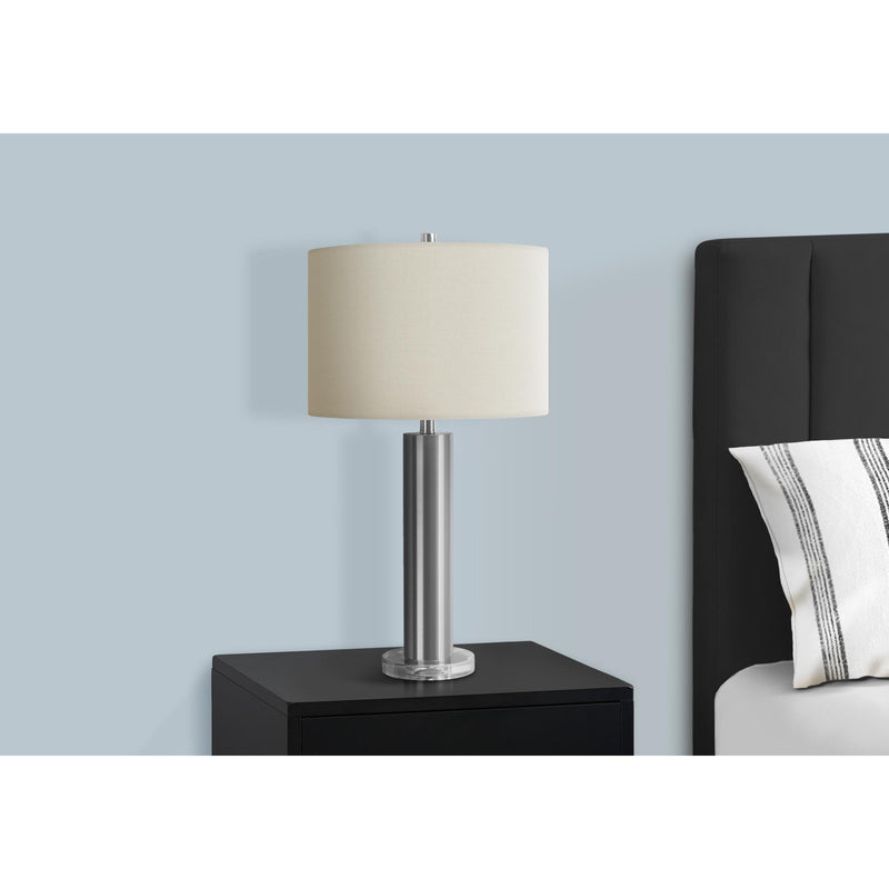  Monarch I 9657 28"H Table Lamp - Nickel Metal/Ivory Shade IMAGE 2