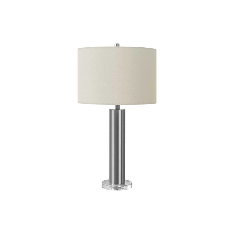  Monarch I 9657 28"H Table Lamp - Nickel Metal/Ivory Shade IMAGE 3