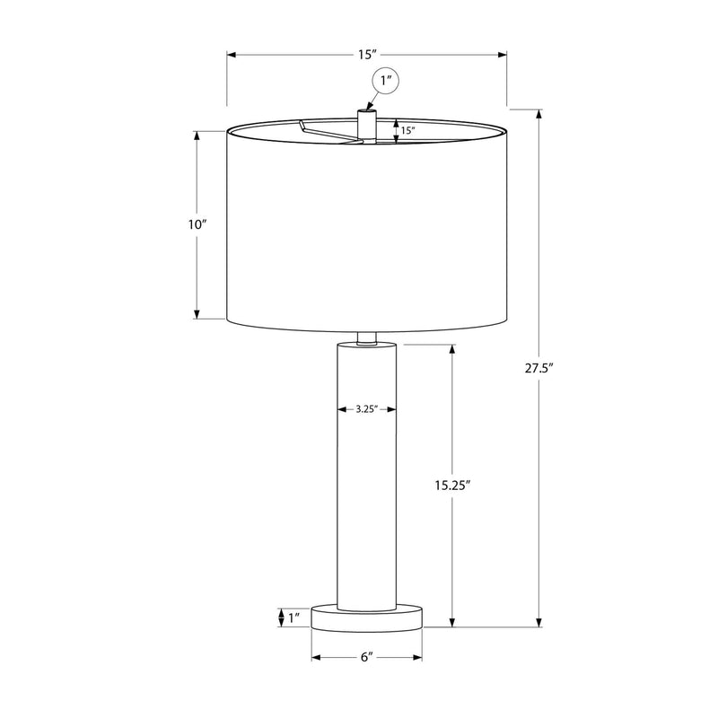  Monarch I 9658 28"H Table Lamp - Black Metal/Black Shade IMAGE 7