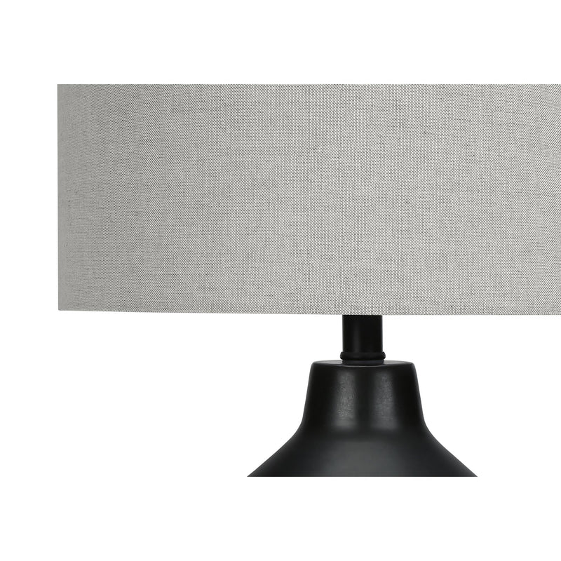  Monarch I 9701 24"H Table Lamp - Black Concrete/Grey Shade IMAGE 5
