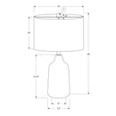  Monarch I 9701 24"H Table Lamp - Black Concrete/Grey Shade IMAGE 7