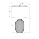  Monarch I 9704 26"H Table Lamp - Cream Ceramic/Ivory Shade IMAGE 7