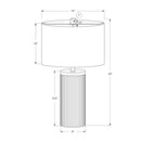  Monarch I 9710 24"H Table Lamp - Black Concrete/Ivory Shade IMAGE 7