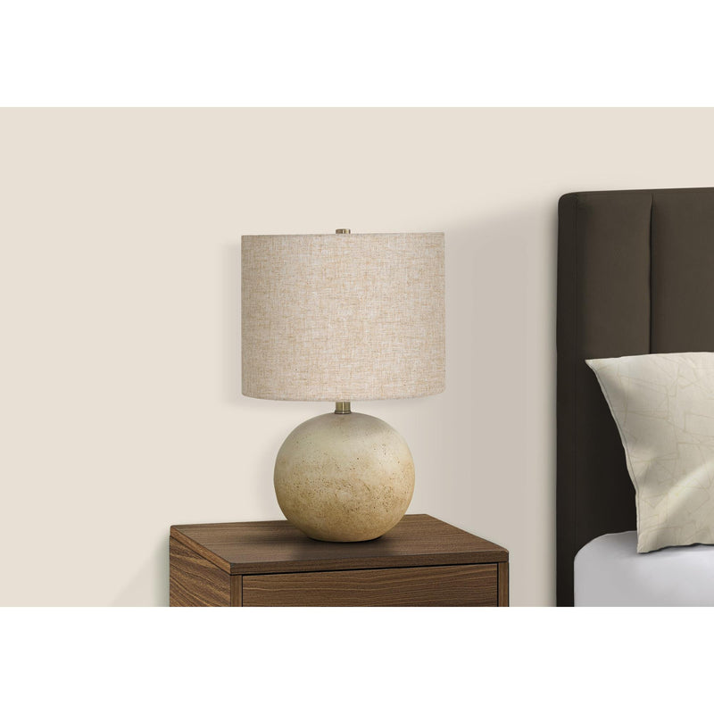  Monarch I 9718 20"H Table Lamp - Beige Concrete/Beige Shade IMAGE 2
