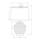  Monarch I 9730 20"H Table Lamp - Cream Concrete/Ivory Shade IMAGE 7