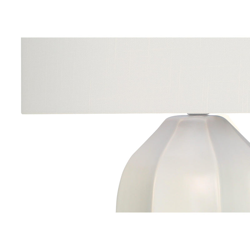  Monarch I 9731 27"H Table Lamp - Cream Ceramic/Ivory Shade IMAGE 5