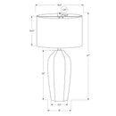  Monarch I 9731 27"H Table Lamp - Cream Ceramic/Ivory Shade IMAGE 7