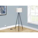  Monarch I 9735 63"H Tripod Floor Lamp - Black Metal/Ivory IMAGE 2