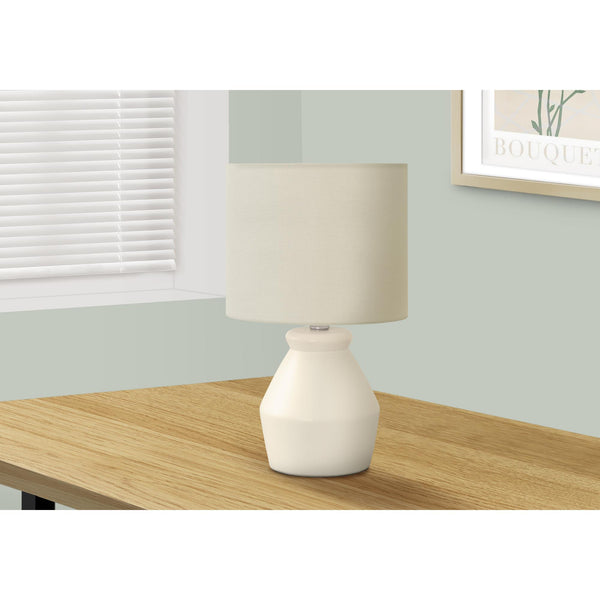  Monarch I 9740 17"H Table Lamp - Cream Ceramic/Ivory Shade IMAGE 1