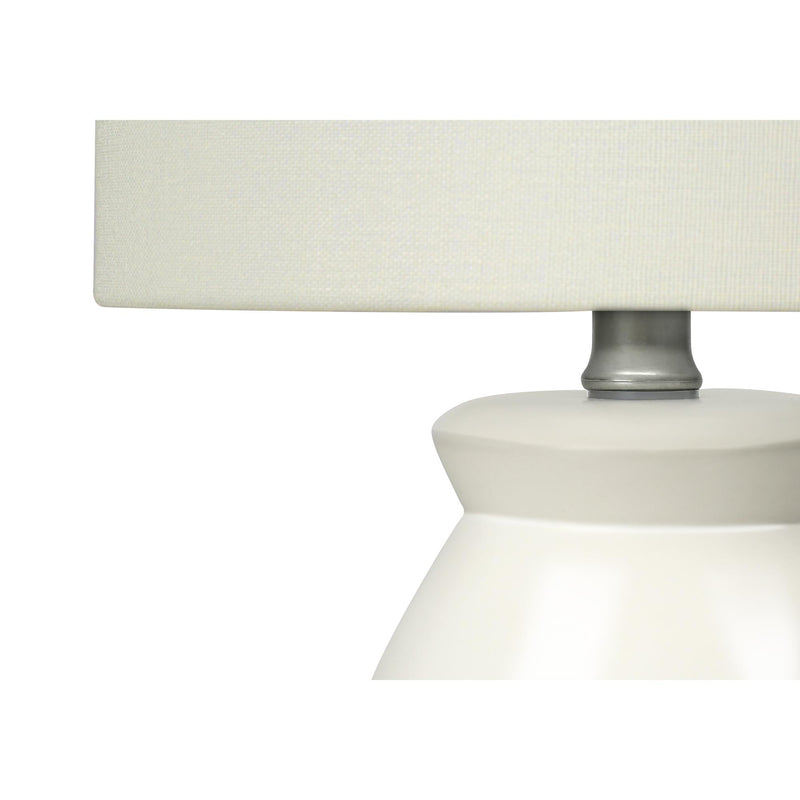  Monarch I 9740 17"H Table Lamp - Cream Ceramic/Ivory Shade IMAGE 5
