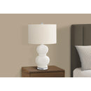  Monarch I 9744 25"H Table Lamp - Cream Ceramic/Ivory Shade IMAGE 2