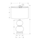  Monarch I 9744 25"H Table Lamp - Cream Ceramic/Ivory Shade IMAGE 4